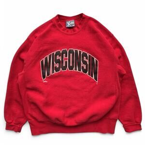 Vintage University of Wisconsin Lee Sport XL Red Crewneck Sweatshirt College USA